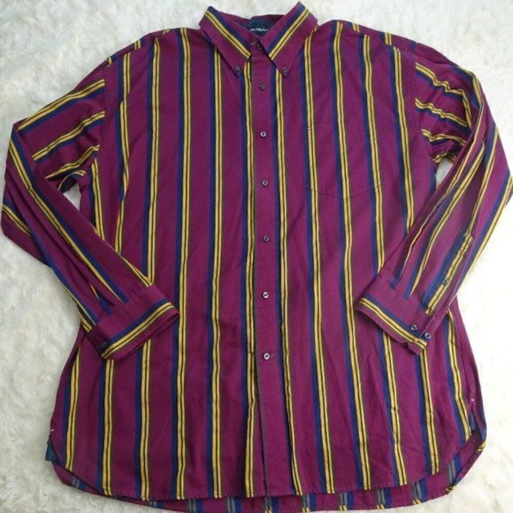 Tommy Hilfiger 80's 2 Ply Fabric Button Down Shirt X-Large
